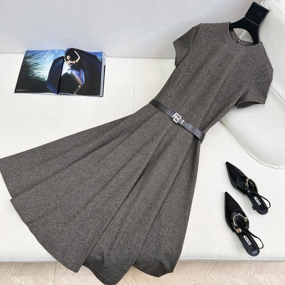 Ralph Lauren New Retro Plaid Long Dress